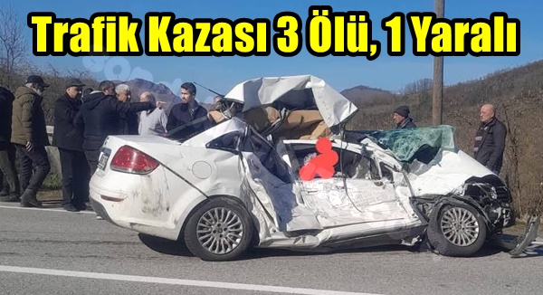 Trafik Kazasında 3 Kişi Hayatını Kaybetti, 1 Kişi Yaralandı.