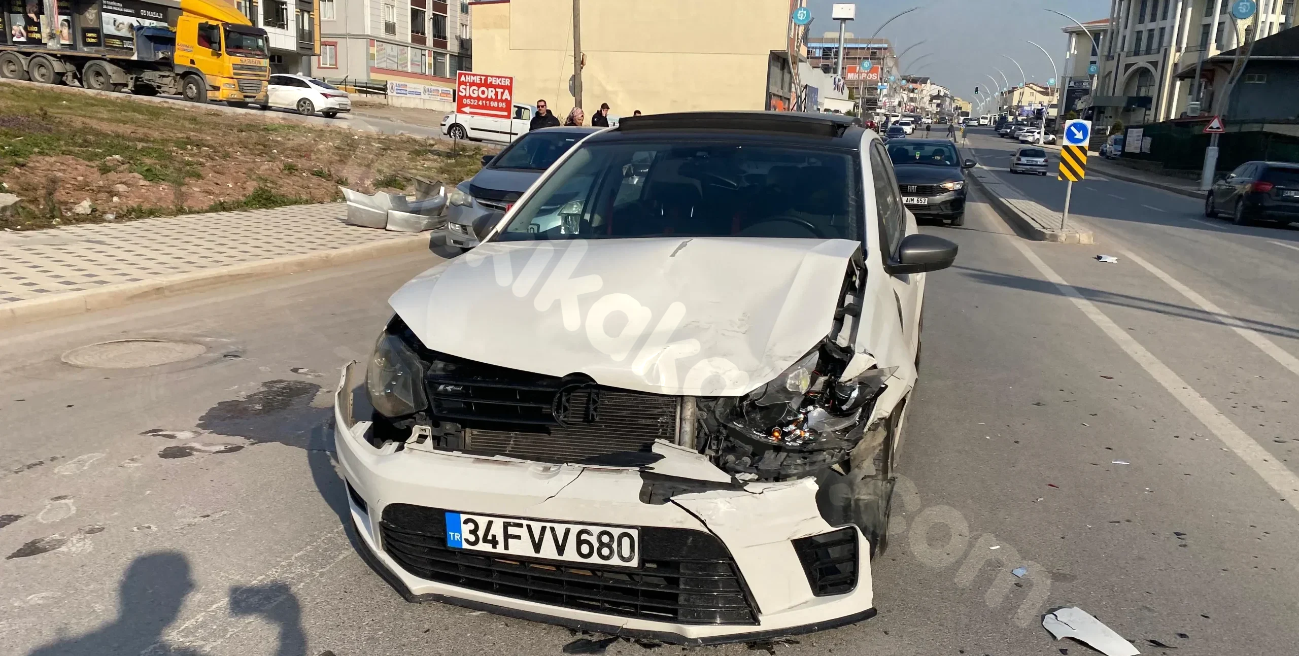 Kocaeli'de bir trafik kazasında 1 kişi yaralandı.