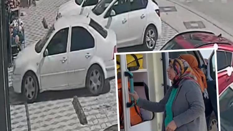 Araç markete girdi çünkü sürücü gaza yerine fren basmıştı.