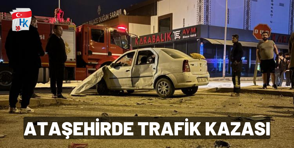 Ataşehir'de meydana gelen trafik kazası