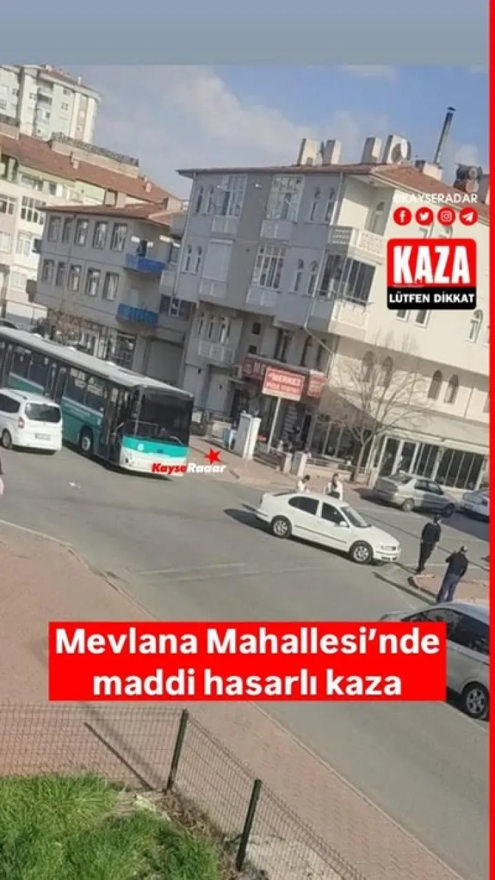 Mevlana Mahallesi'nde maddi zararlı kaza yaşandı. Geçmiş olsun.