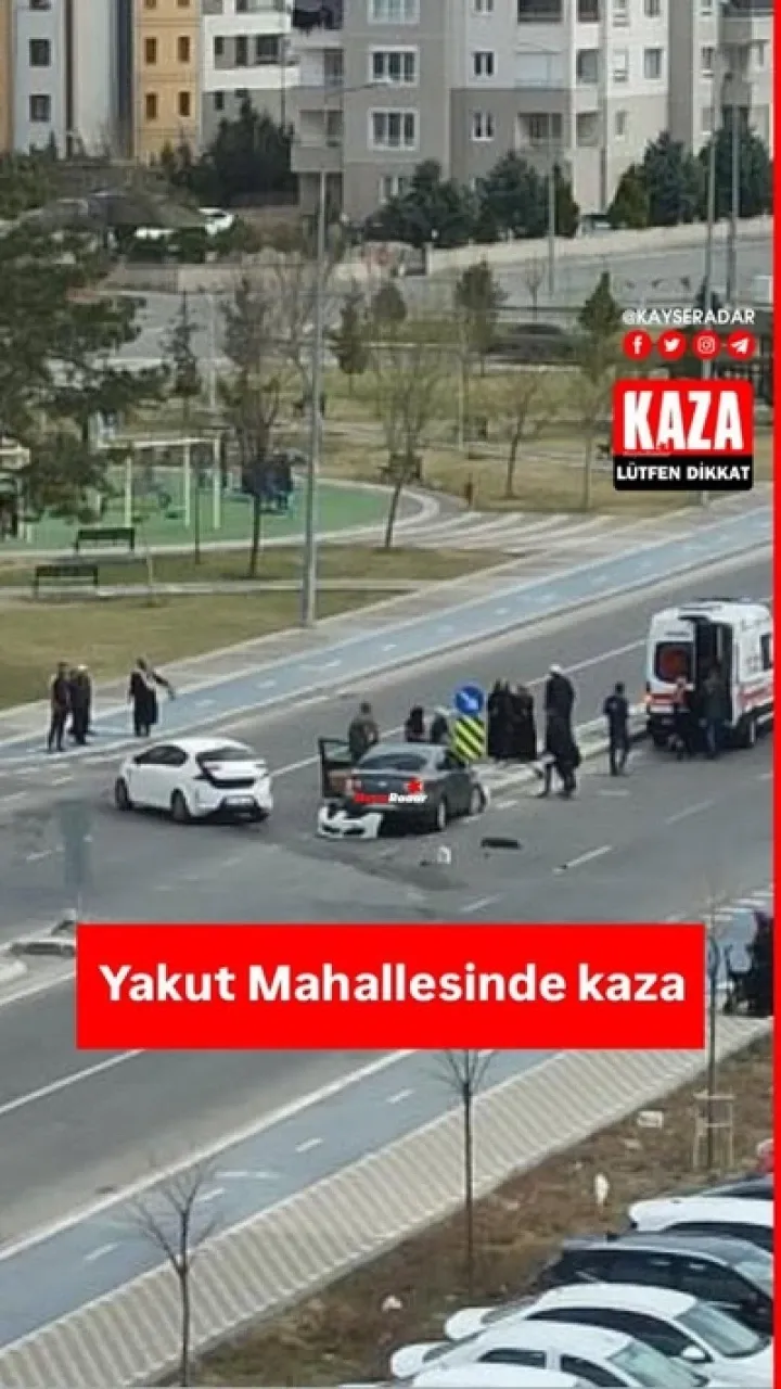 Yakut Mahallesi'nde trafik kazası yaşandı.