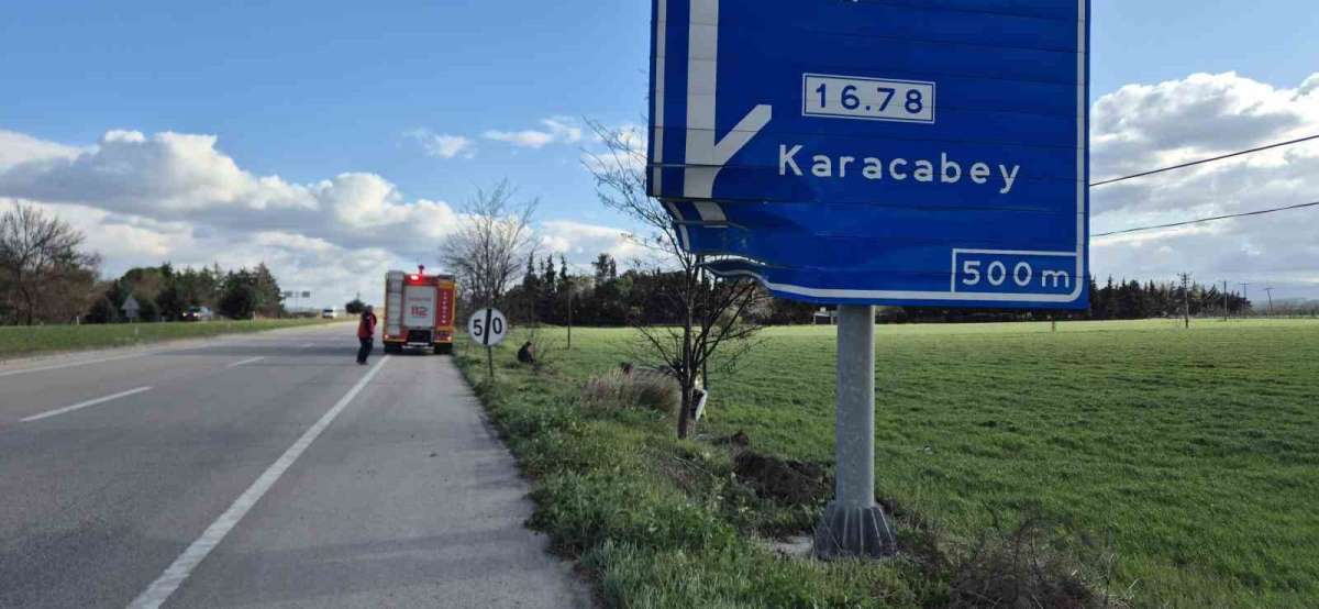 Balıkesir-Bandırma karayolunda kaza: 1 kişi yaralandı.