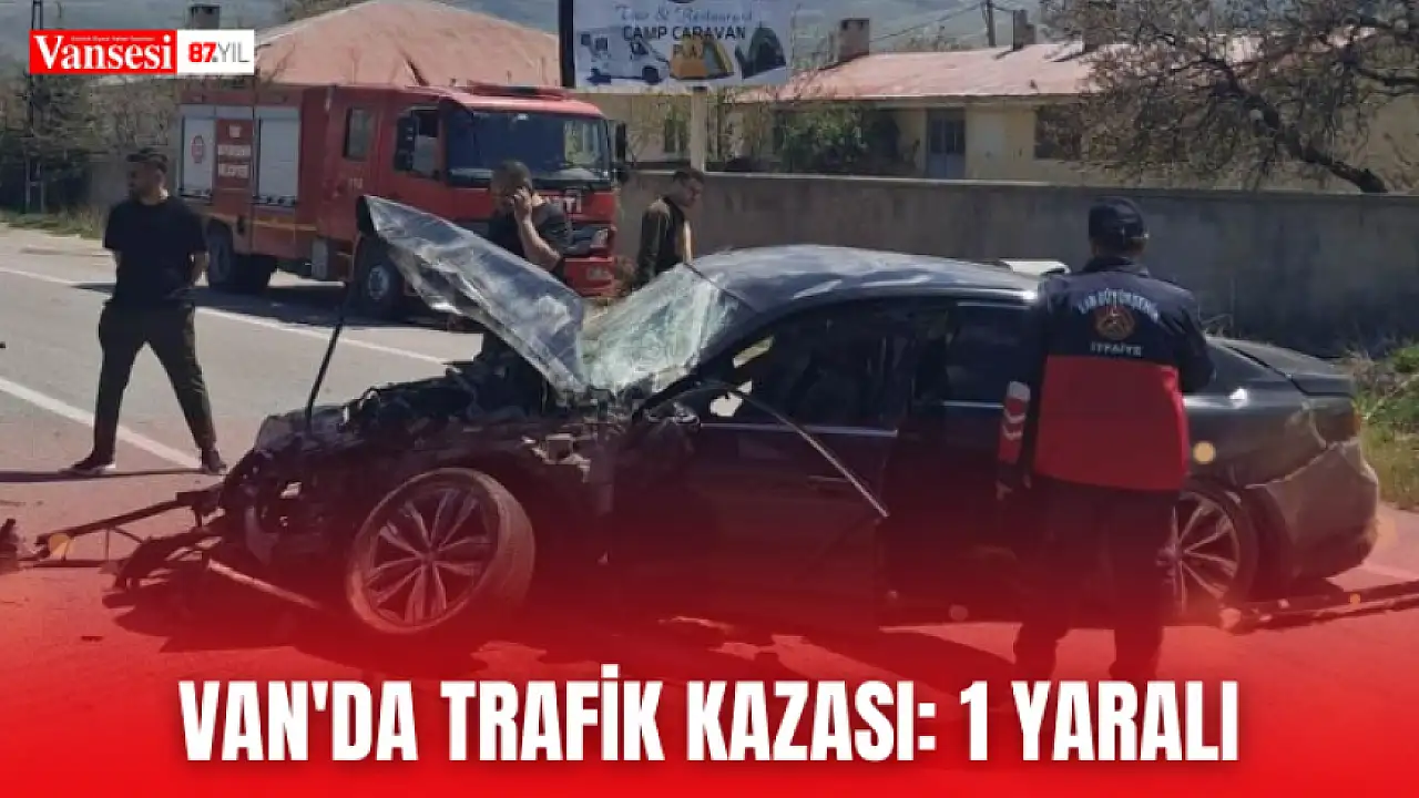 Van’da trafik kazası meydana geldi, bir kişi yaralandı.