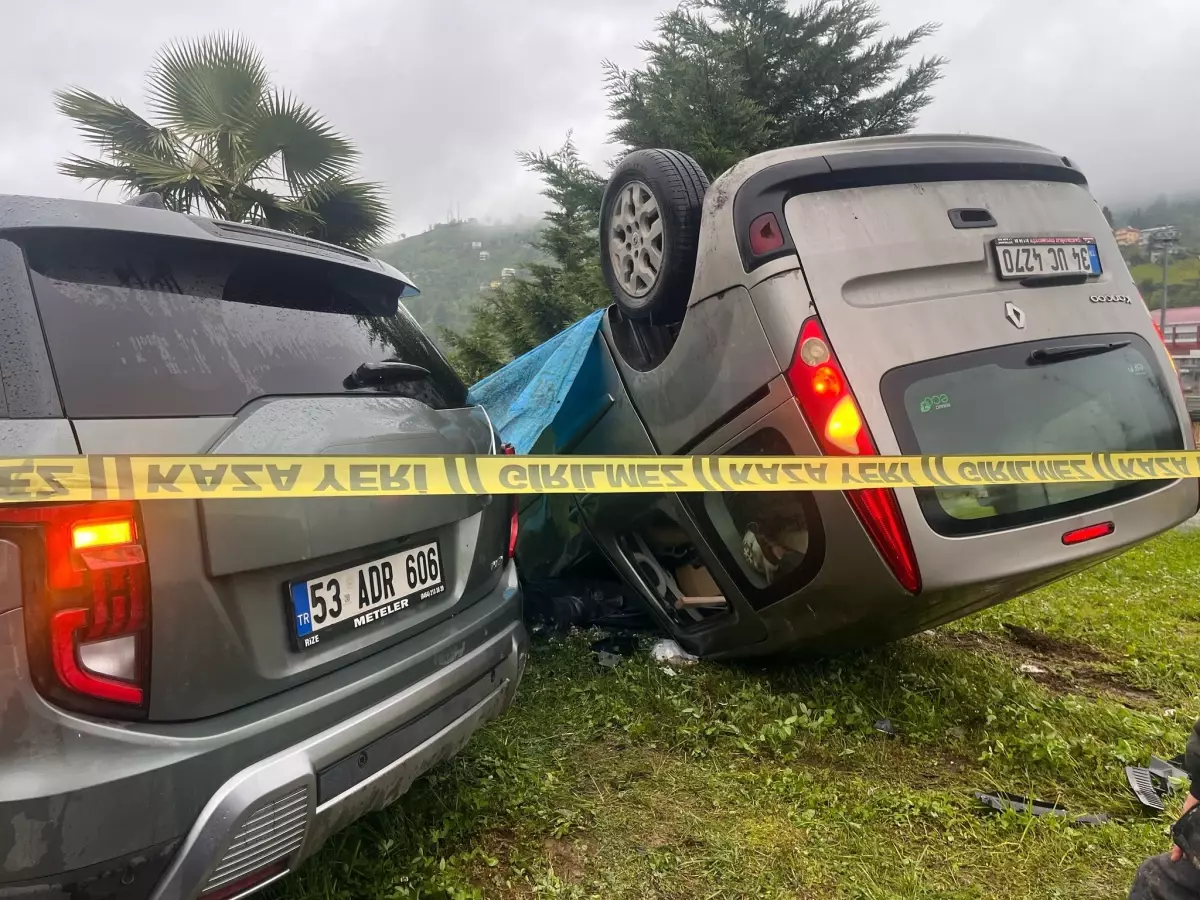 Rize'de kaza: 65 yaşındaki şoför öldü.