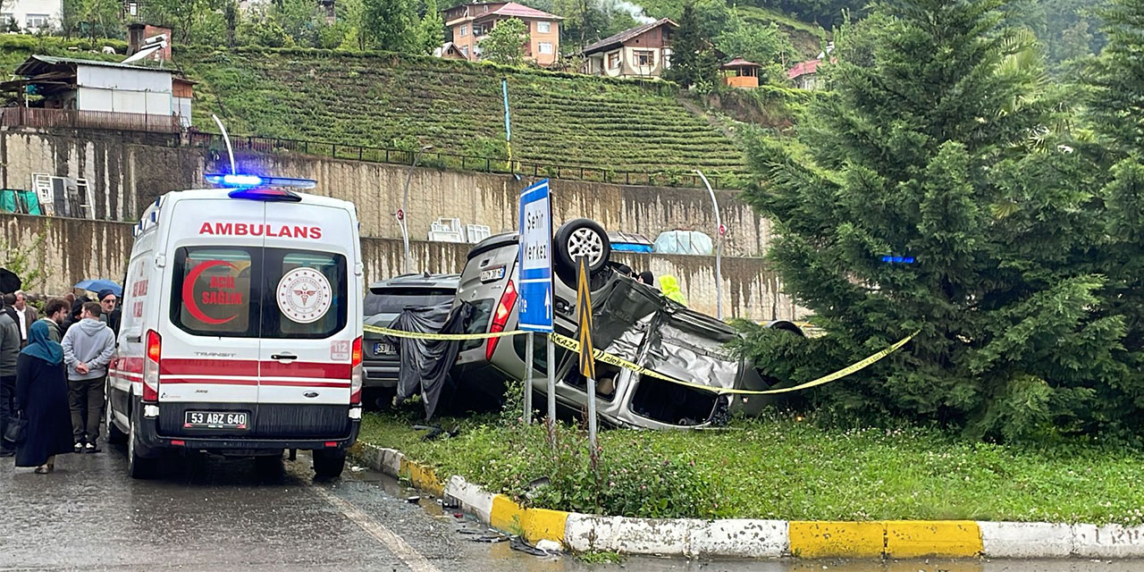 Rizede trafik kazasında 1 kişi öldü.