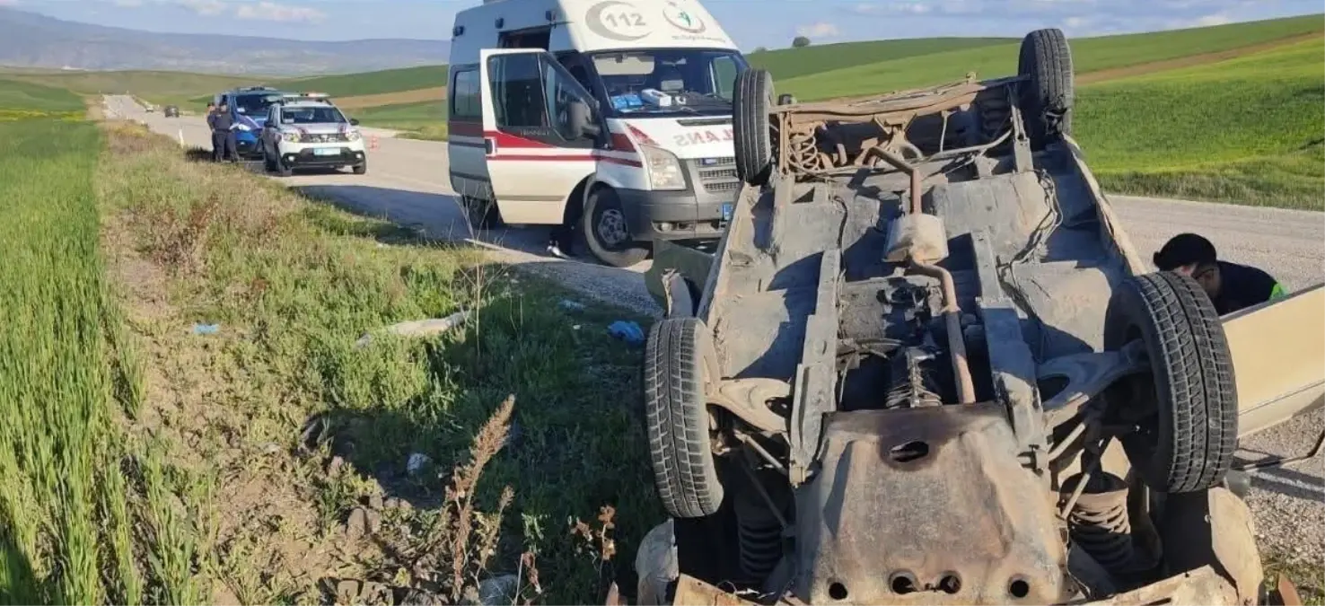 İskilip'te Meydana gelen Trafik Kazasında 4 Kişi Yaralandı.