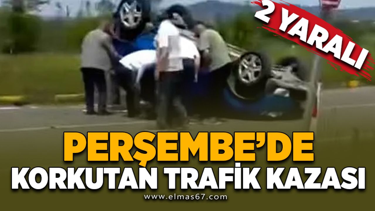 Perşembe günü meydana gelen trafik kazasında iki kişi yaralandı!