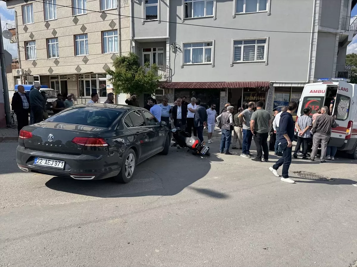 Edirne'de Kaza: Motorsiklet Sürücüsü Zarar Gördü