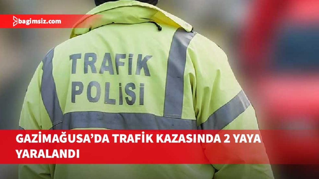 Gazimağusa'da trafik kazası: 2 yayadan biri yaralı, sürücü ise hastaneye götürüldü.
