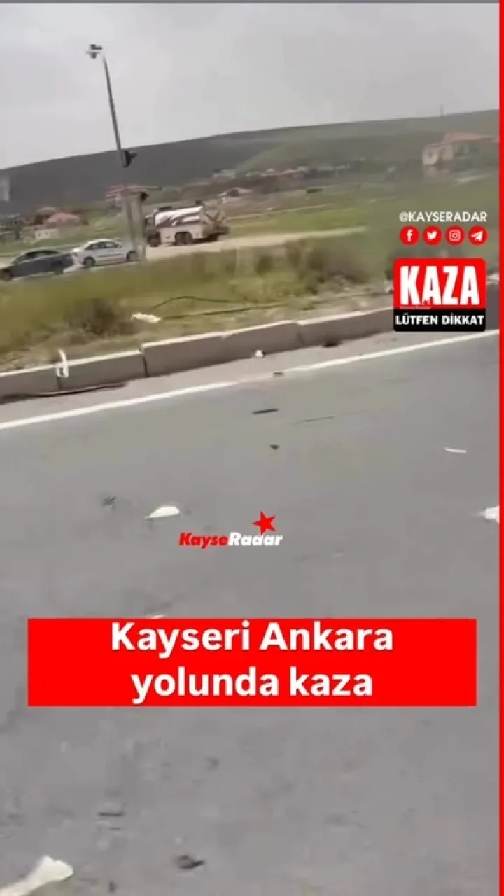 Kayseri-Ankara yolu yaralı bir trafik kazasıyla sarsıldı.