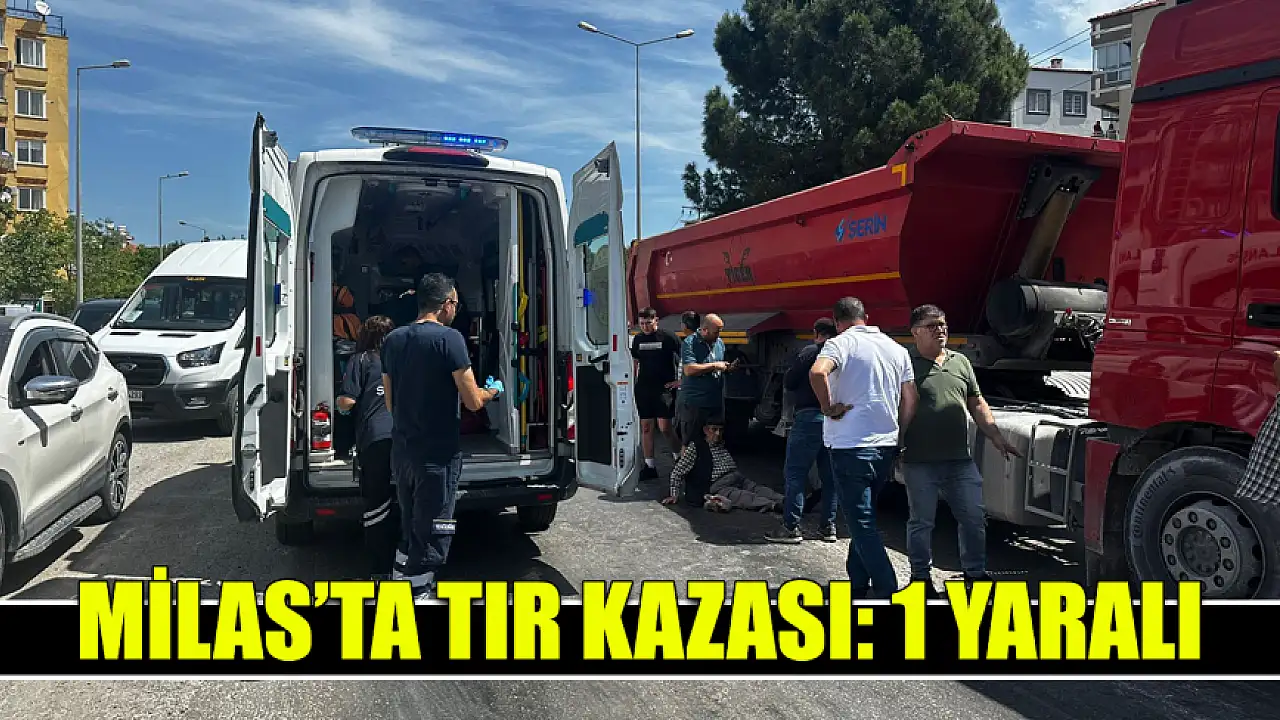 Milas'ta tır çarpışması: 1 kişi yaralandı.