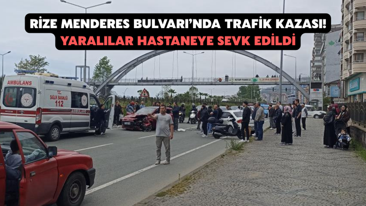 Rize Menderes Bulvarı’nda Trafik Kazası!