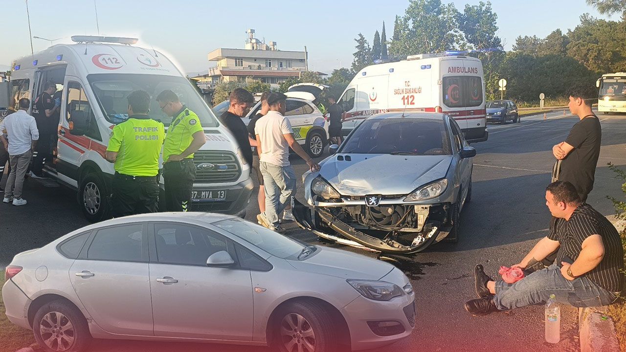 Antalya'da kontrolsüz kavşakta kaza: 3 kişi yaralandı