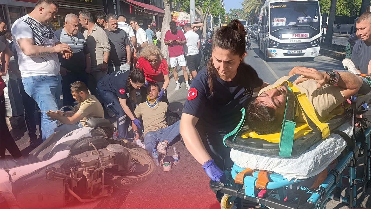 Antalya'da yaya geçidinde kaza! 3 yaralı