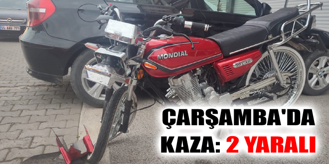 Çarşamba'da Kaza: 2 Yaralı, Çarşamba Haberleri,HaberÇarşamba