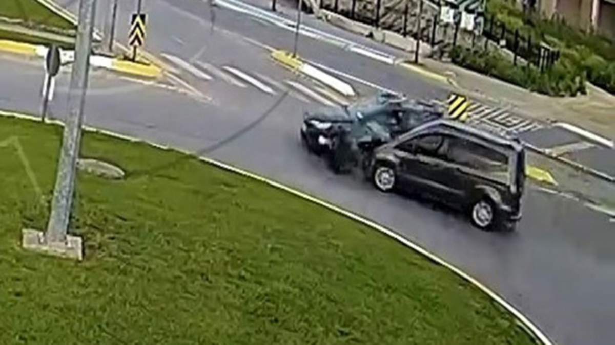 Sakarya'daki trafik kazaları kamerada