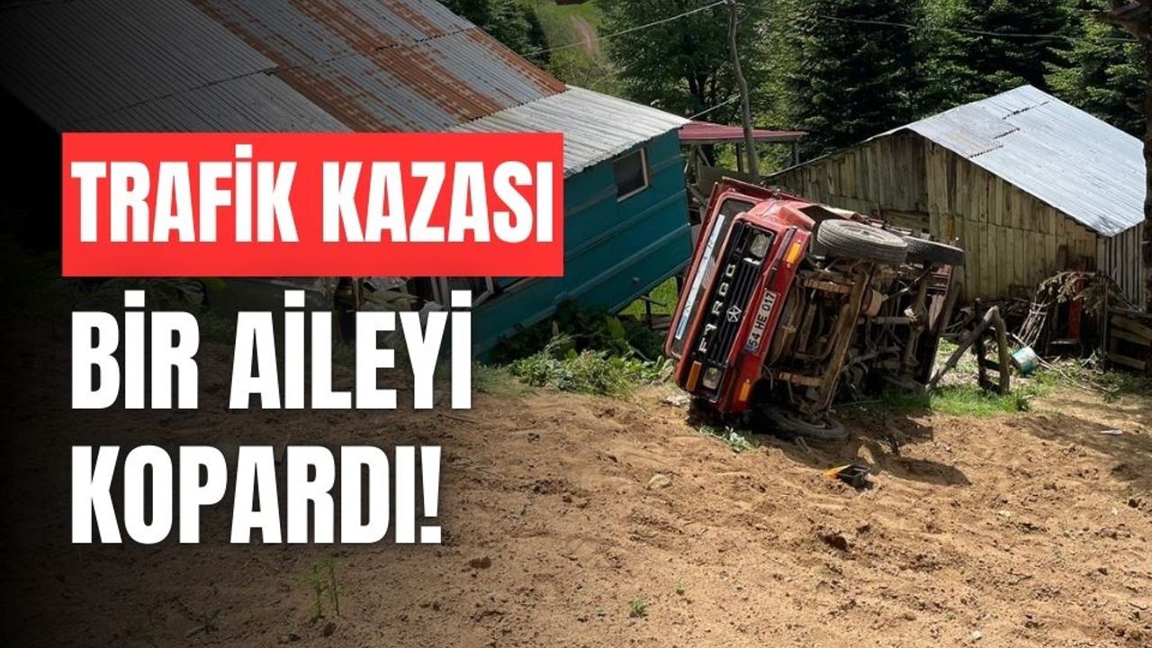Trafik kazası, bir aileyi ayırdı