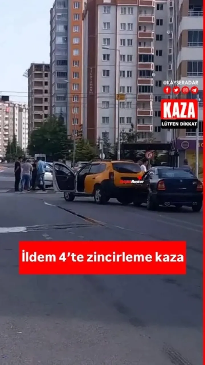İldem 4’te zincirleme trafik kazası meydana geldi