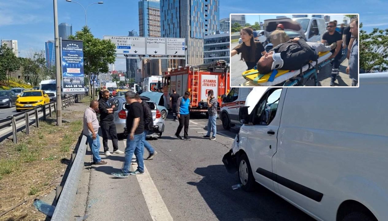 Maltepe’de zincirleme kaza: 5 araç çarpıştı, 2 yaralı