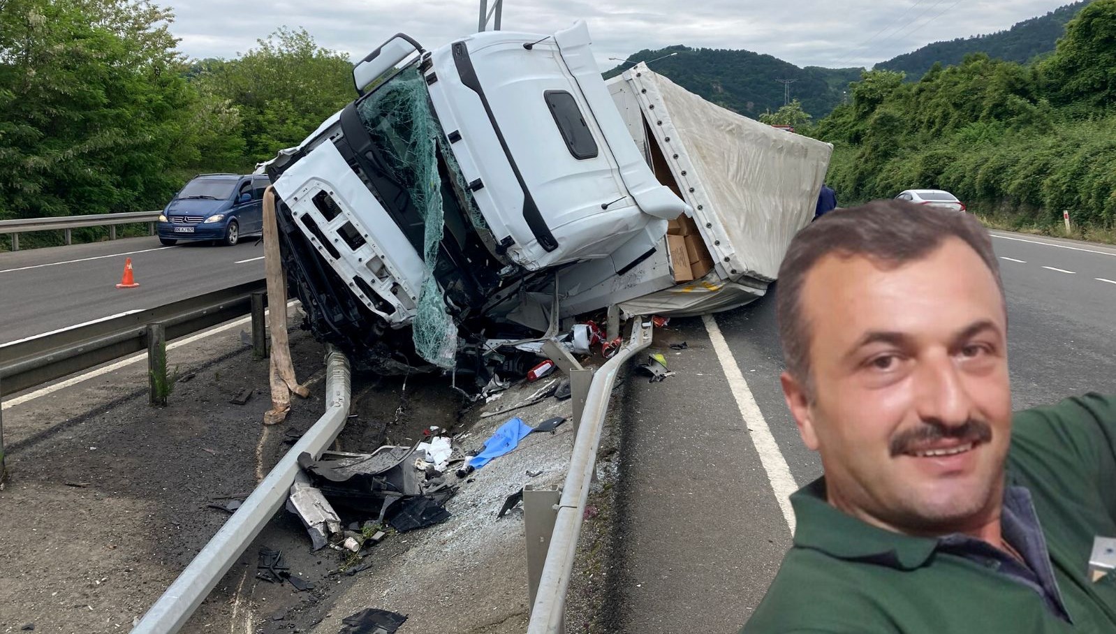 Ordu'da meydana gelen trajik olayda TIR şoförünün kolunu kaybetti.