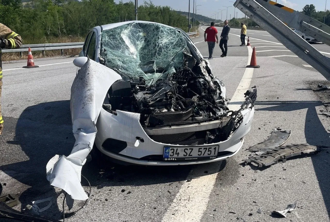 Trafik kazası sonucu otoyol girişinde bir kişi yaralandı.