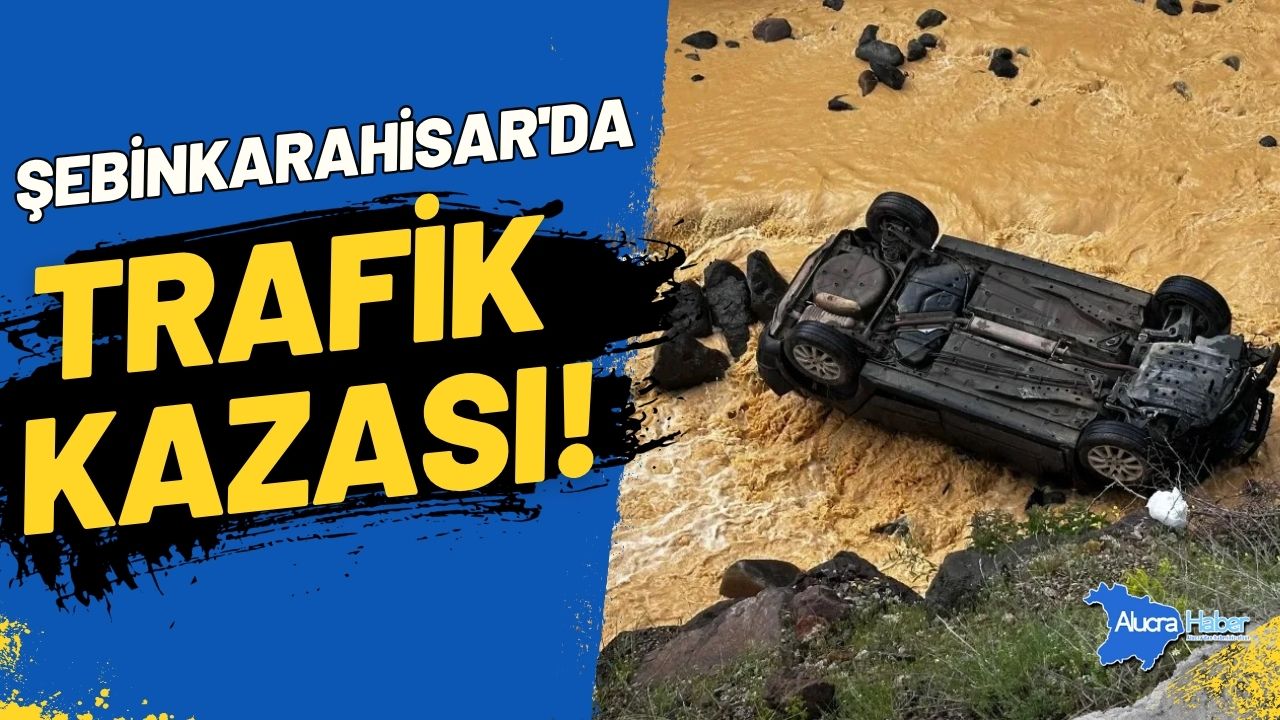 Şebinkarahisar'da kaza: Araç dereye düştü!