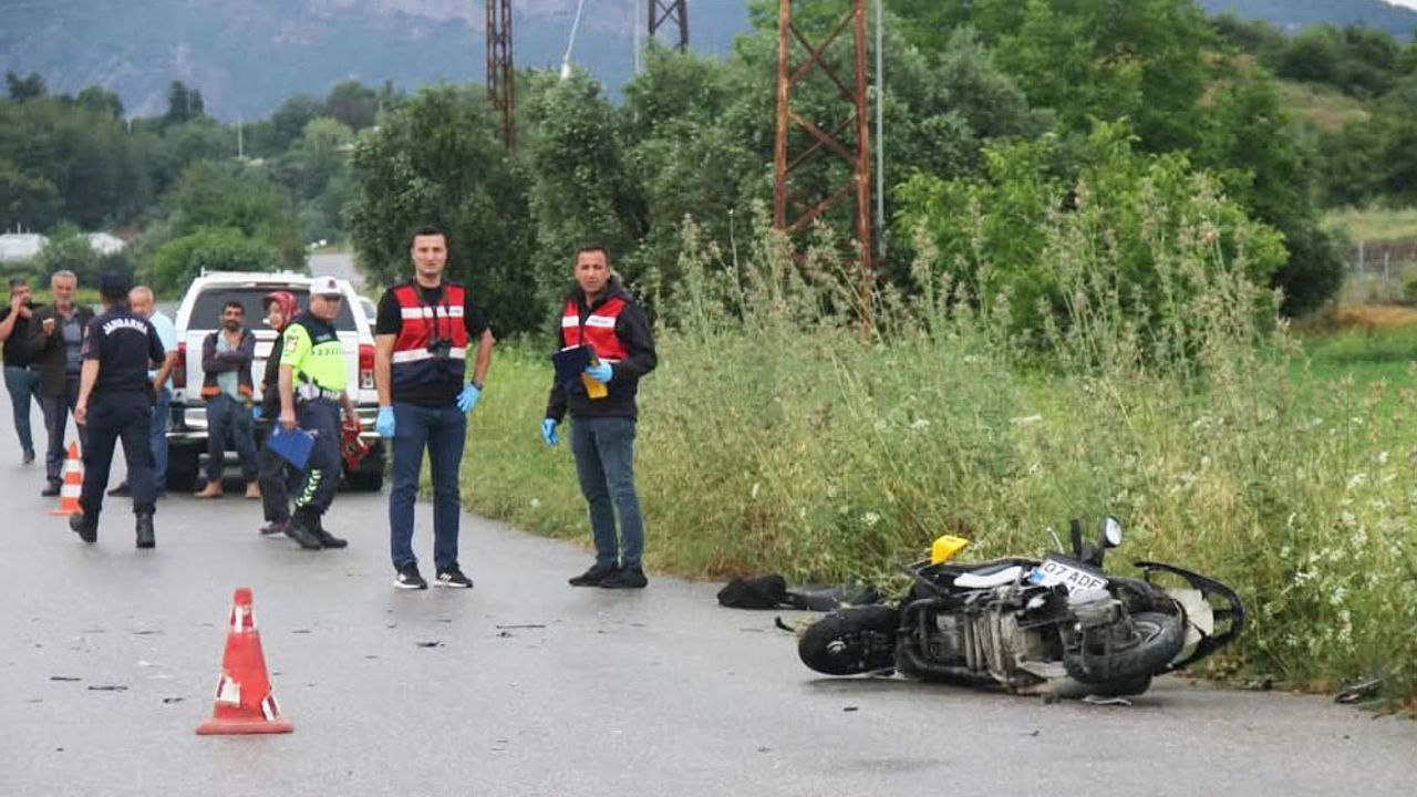 Serik'te kaza: Motosiklet sürücüsü yaşamını yitirdi.