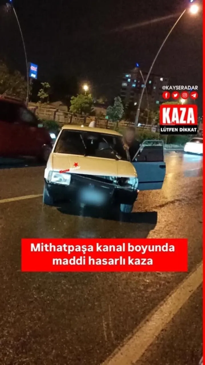 Mithatpaşa Kanalı yakınlarında maddi hasarlı trafik kaza rapor edildi.
