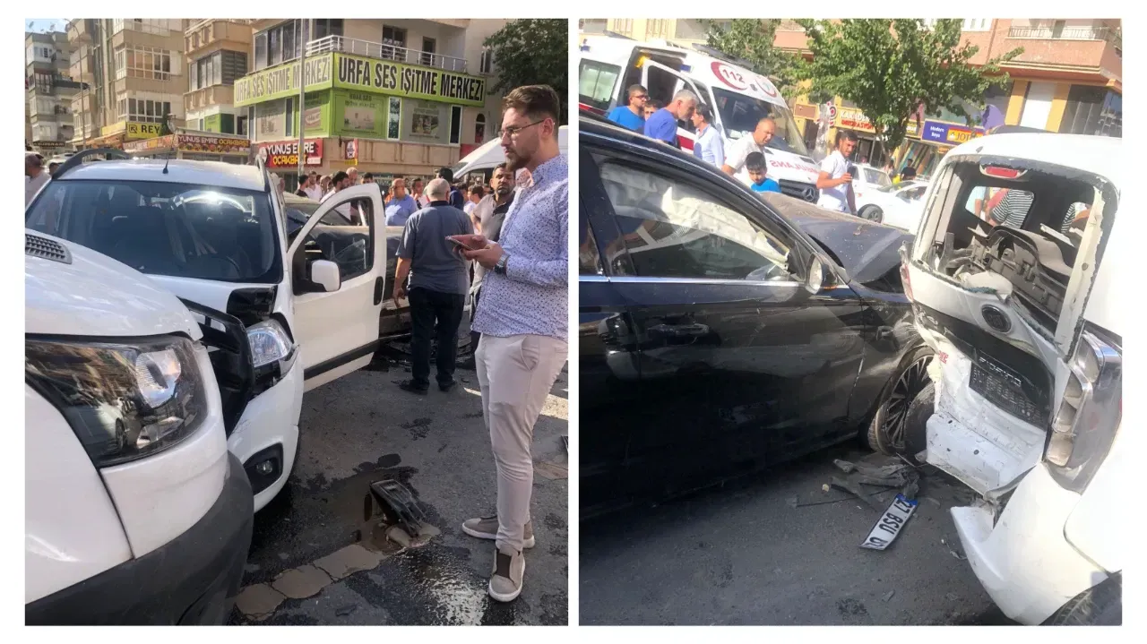 Şanlıurfa'da Zincirleme Trafik Kazası: 3 Araç Çarpıştı