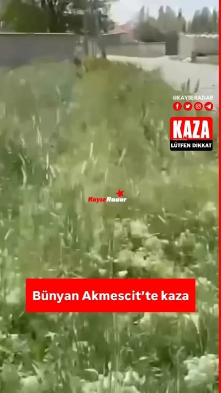 Bünyan Akmescit'te bir kaza gerçekleşti.