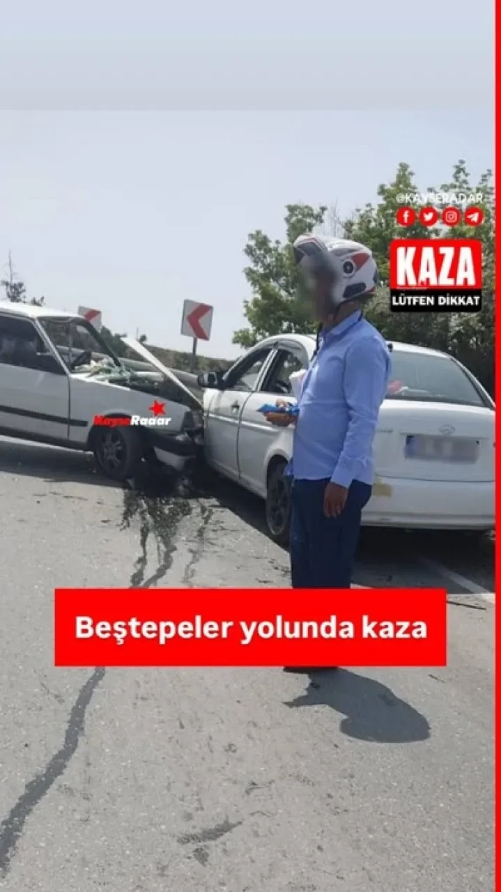Beştepeler yolunda trafik kazası oldu.