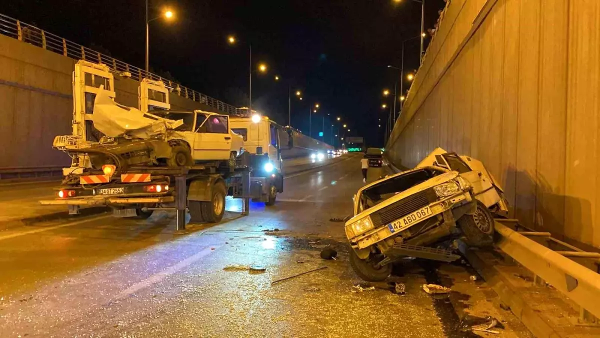 Konya'da Hızlı Sürüş Kazası: 6 Yaralı