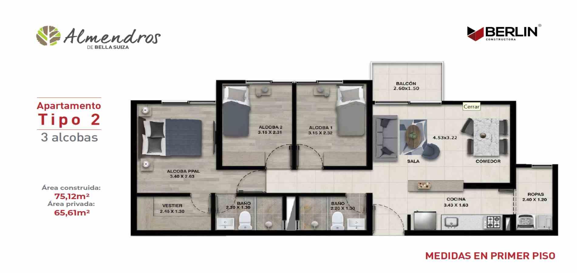 Foto de Apartamento en Venta en Baja suiza, Manizales - 6 - 279069255