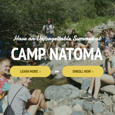 Camp Natoma website screenshot