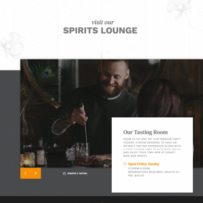 Donati Spirits website screenshot