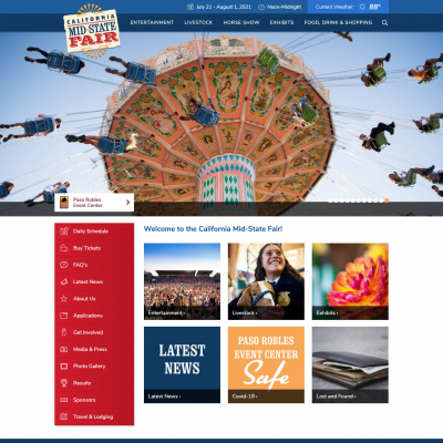 California Mid-State Fair website screenshot