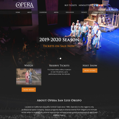 Opera San Luis Obispo website screenshot