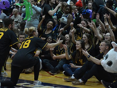 The class of 2018 shows their spirit, decked out in black and gold.