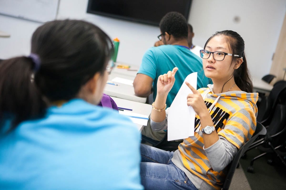 Students in a classroom