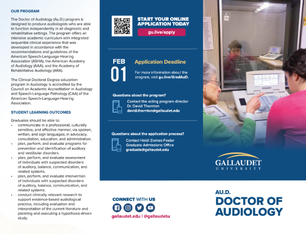 Au.D. Doctor of Audiology