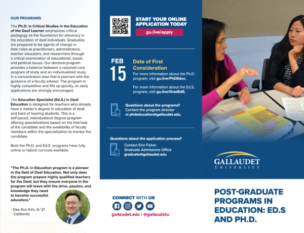 Post-Graduate Programs in Education: Ed.S ad Ph.D.