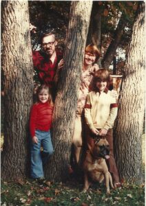 Gannon with family in 1979