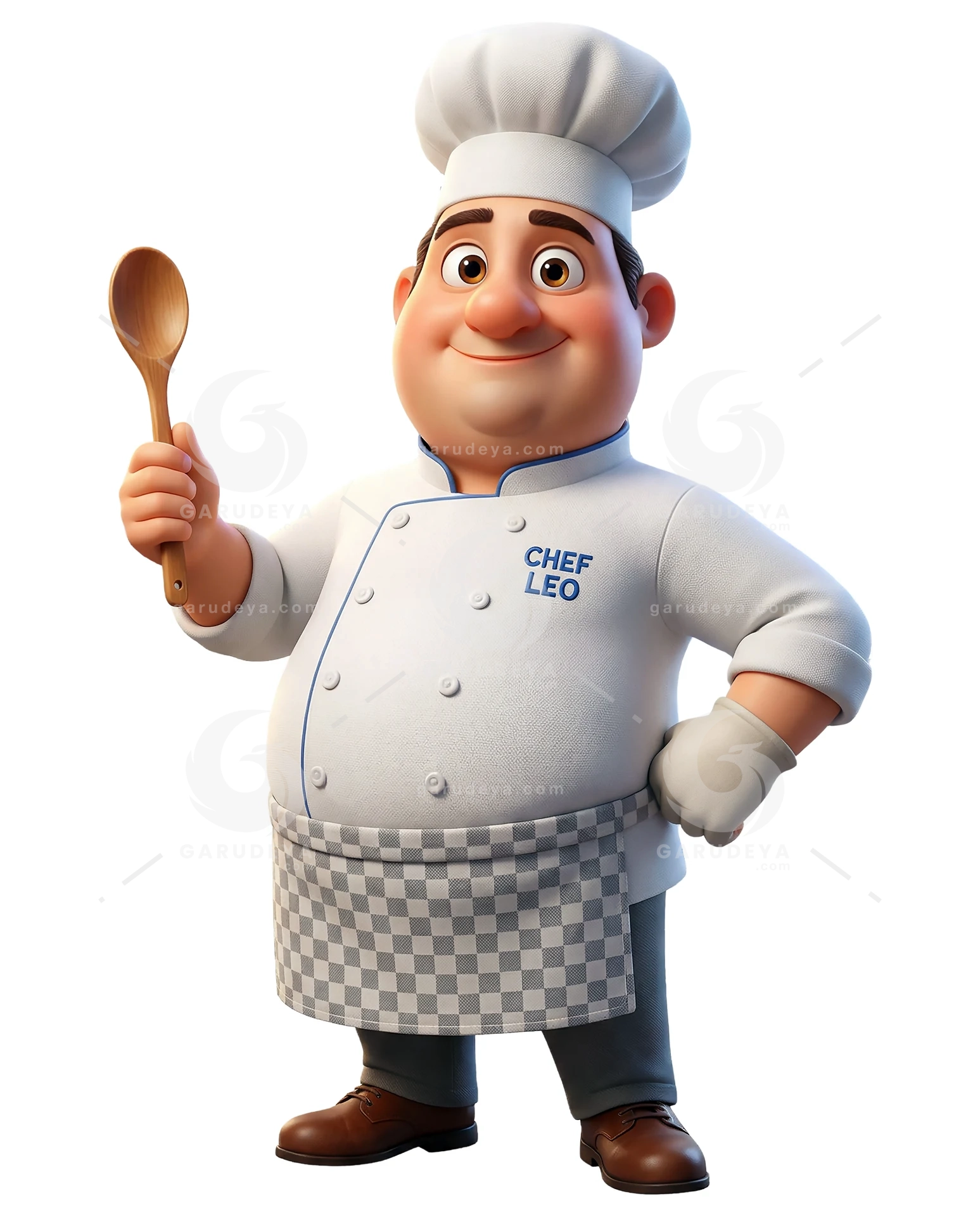 3D Cartoon Chef Character – Fat Chef Leo