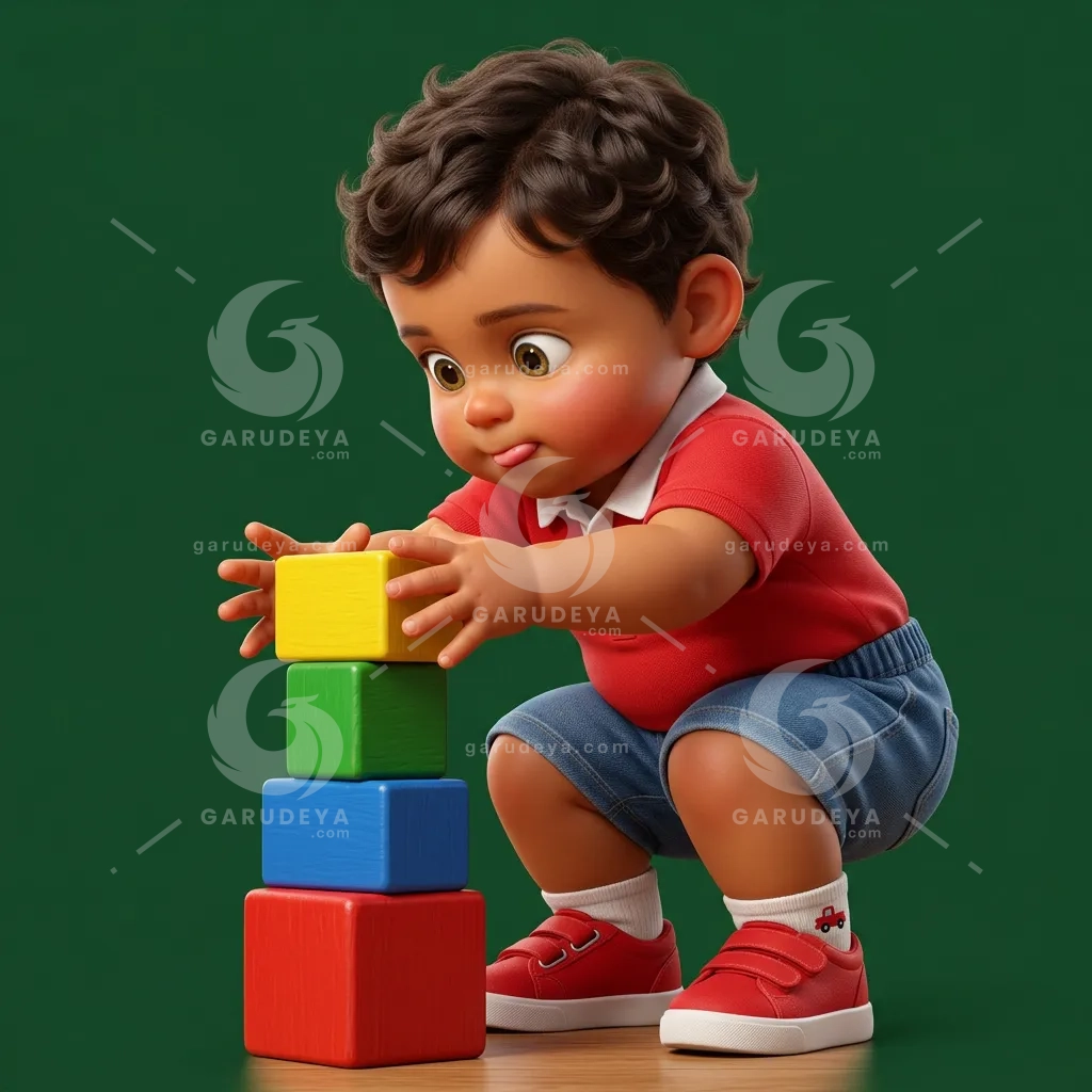 3D School Activity Toddler Block Play