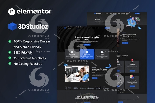 3dstudioz - 3D Design & Animation Studio Elementor Template Kit