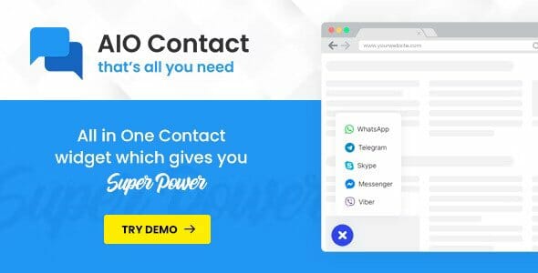 AIO Contact – All in One Contact Widget – Support Button