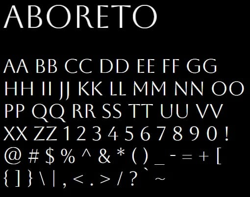 Aboreto Font