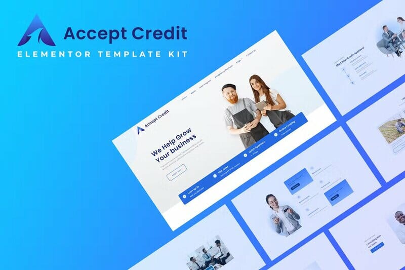 Accept Credit – Financial Services Elementor Template kit