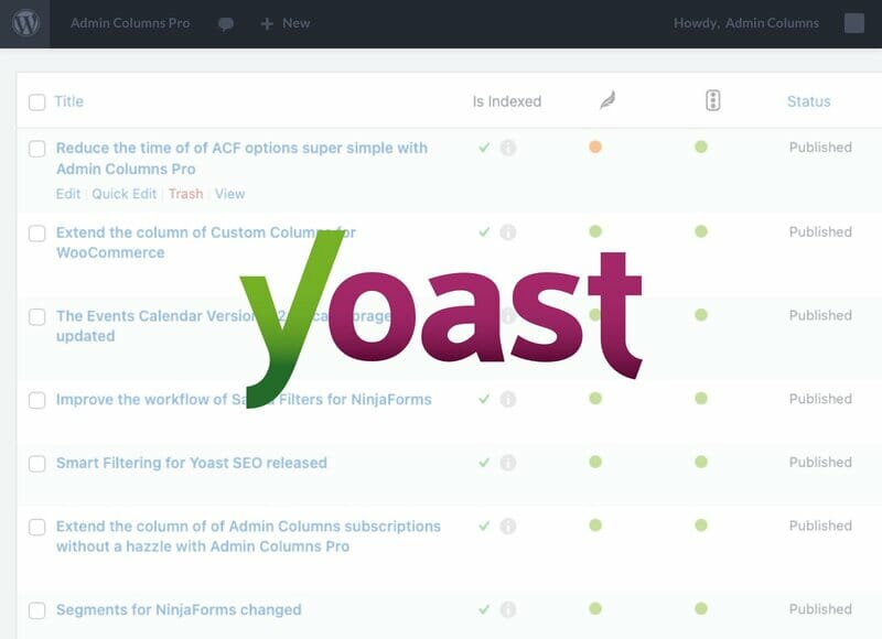 Admin Columns Pro Yoast SEO Addon